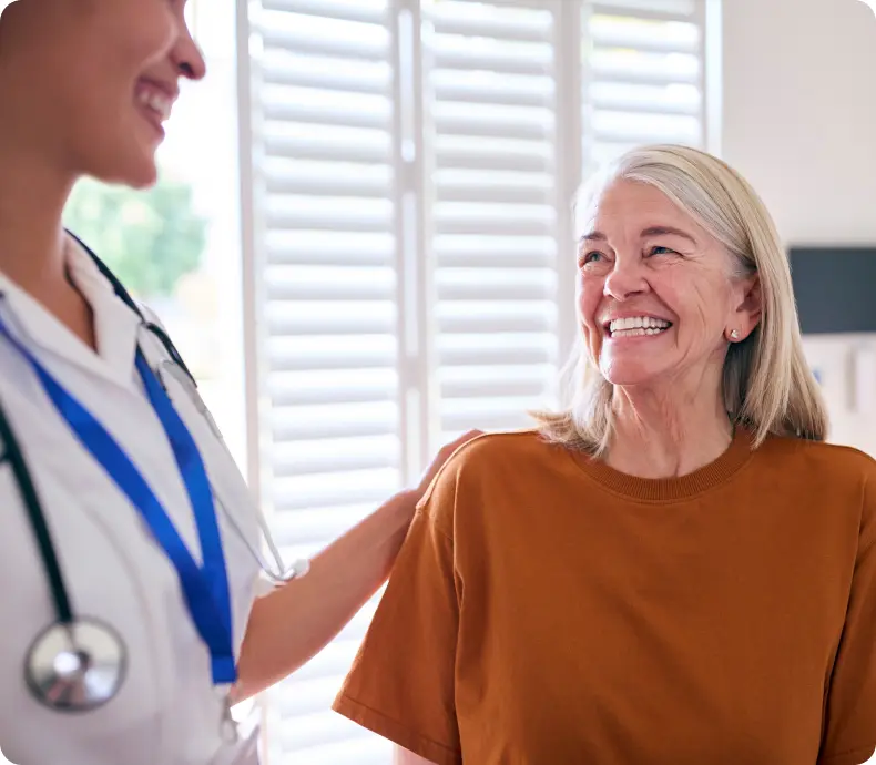 Paciente tranquila tras tratamiento con sedación y anestesia local